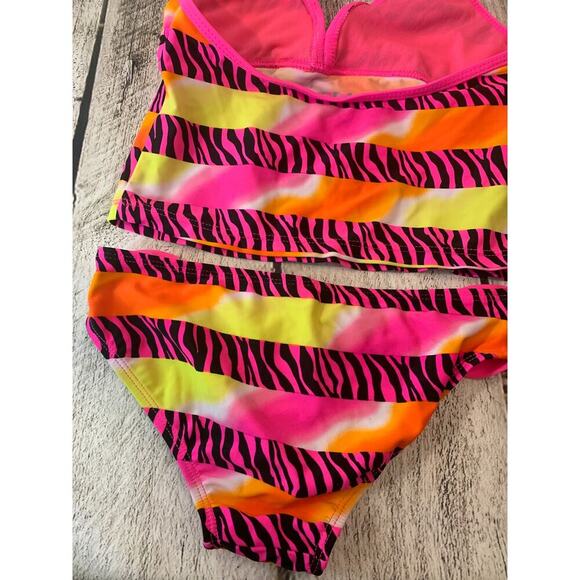 LAGUNA Girl’s Wild Zebra Tankini Swim Set / Size: 10 - Picture 8 of 10